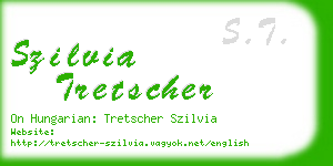 szilvia tretscher business card